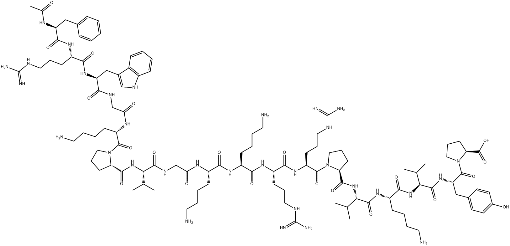 Acetyl-ACTH (7-24) (human, bovine, rat) Struktur