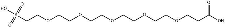 Carboxy-PEG5-sulfonic acid, 1817735-38-8, 结构式