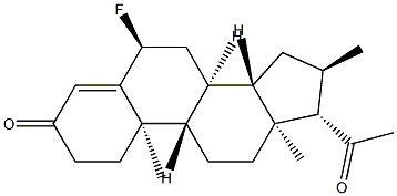 6α-Fluoro-16α-methylpregn-4-ene-3,20-dione 结构式