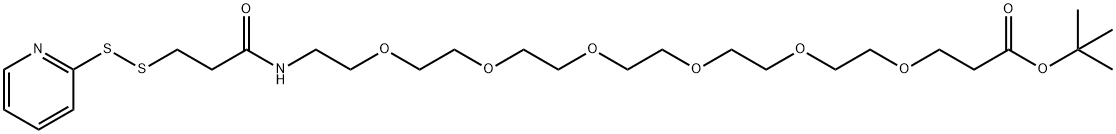 SPDP-PEG6-T-ブチルエステル 化学構造式