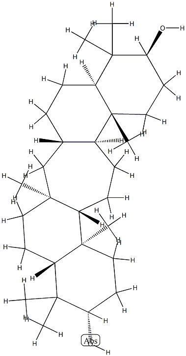 C(14a)-ホモ-27-ノルガンマセラン-3β,21α-ジオール 化学構造式