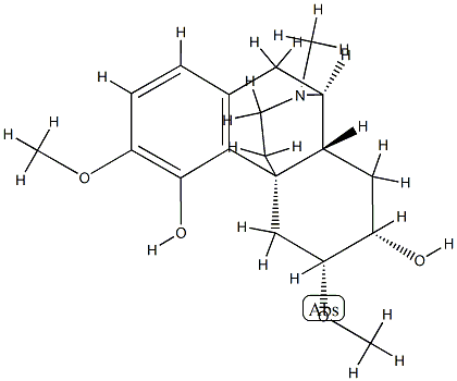 3,6α-Dimethoxy-17-methylmorphinan-4,7α-diol Structure