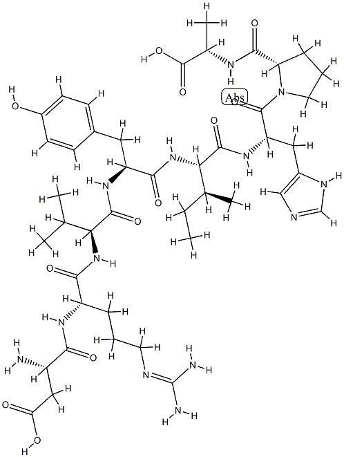 angiotensin II, Ala(8)- Structure