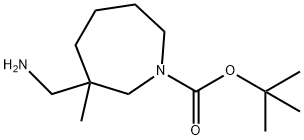 3-(アミノメチル)-3-メチルアゼパン-1-カルボン酸TERT-ブチル 化学構造式