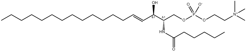N-HEXANOYL-D-SPHINGOMYELIN;06:0 SM (D18:1/6:0), 182493-45-4, 结构式
