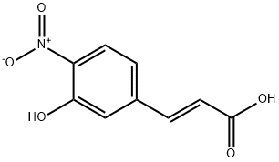 (E)-3-(3-hydroxy-4-nitrophenyl)acrylic acid 化学構造式