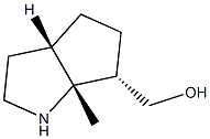 Cyclopenta[b]pyrrole-6-methanol, octahydro-6a-methyl-, (3a-alpha-,6-ba-,6a-alpha-)- (9CI) Struktur