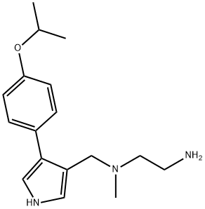 N1-甲基-N1-[[4-[4-(异丙氧基)苯基]-1H-吡咯-3-基]甲基]-1,2-乙二胺, 1831110-54-3, 结构式