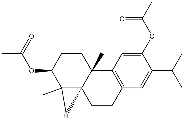 アビエタ-8,11,13-トリエン-3β,12-ジオールジアセタート 化学構造式