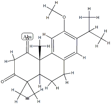 (5ξ)-13-Isopropyl-12-methoxypodocarpa-8,11,13-triene-1,3-dione Struktur