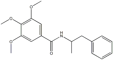 3,4,5-Trimethoxy-N-(α-methylphenethyl)benzamide,18341-14-5,结构式