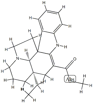 Aspidospermidine-3-carboxylic acid, 2,3-didehydro-, methyl ester, (±)- 化学構造式