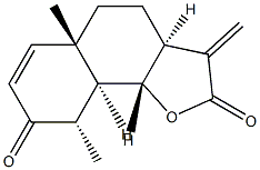 (3aS)-3-Methylene-5aα,9β-dimethyl-2,3,3a,4,5,5a,8,9,9aβ,9bα-decahydronaphtho[1,2-b]furan-2,8-dione 结构式