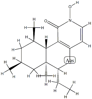 1H-(2)Benzopyrano(4,3-c)pyridin-1-one, 6-ethyl-2,6,6a,7,8,9,10,10a-oct ahydro-2-hydroxy-6a,8,10-trimethyl-, (6R,6aS,8S,10R,10aS)-rel-( )- Structure