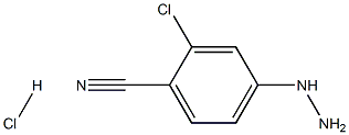 2-chloro-4-hydrazinylbenzonitrile hydrochloride, 184163-39-1, 结构式