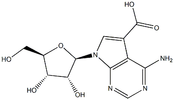 4-Amino-7-β-D-ribofuranosyl-7H-pyrrolo[2,3-d]pyrimidine-5-carboxylic acid Structure