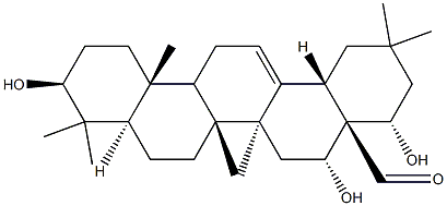 3β,16α,22α-Trihydroxyolean-12-en-28-al,18443-26-0,结构式