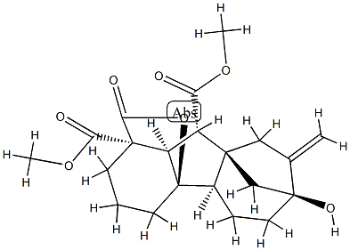 1,10β-Bis(methoxycarbonyl)-4aα,7-dihydroxy-8-methylenegibbane-1α-carboxylic acid 1,4a-lactone,18450-95-8,结构式