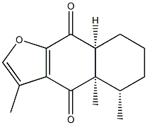 (4aR)-4a,5,6,7,8,8aβ-Hexahydro-3,4aβ,5β-trimethylnaphtho[2,3-b]furan-4,9-dione Struktur