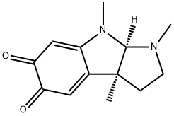 (3aS,8aα)-1,2,3,3a,8,8a-ヘキサヒドロ-1,3aα,8-トリメチルピロロ[2,3-b]インドール-5,6-ジオン 化学構造式