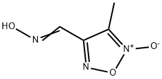 1,2,5-Oxadiazole-3-carboxaldehyde, 4-methyl-, 3-oxime, 5-oxide (9CI) 化学構造式
