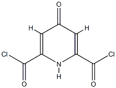 2,6-Pyridinedicarbonyl dichloride, 1,4-dihydro-4-oxo- 化学構造式