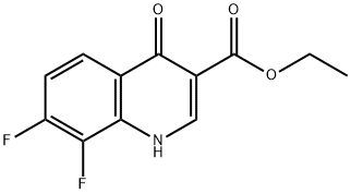 Ethyl-7,8-difluoro-4-hydroxy-quinoline-3-carboxylate（WS204676） 化学構造式