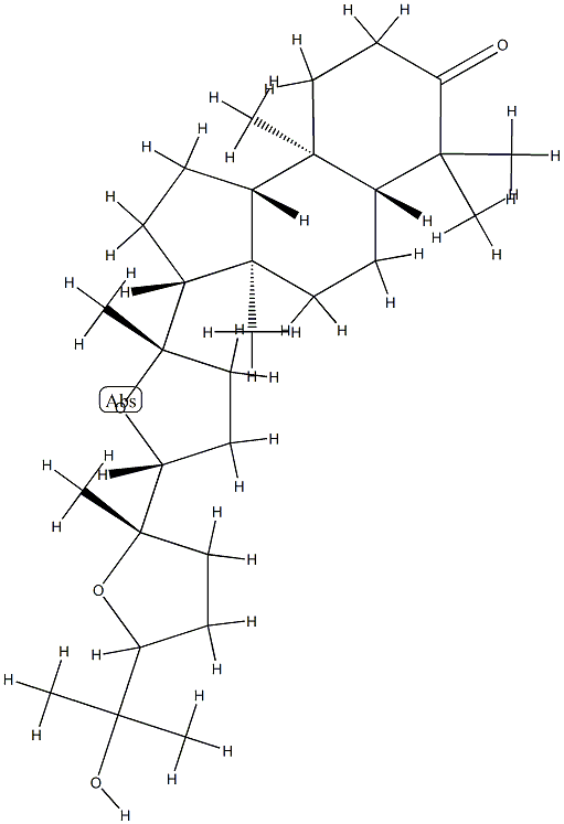 (14α,15S,17aR)-15-Methyl-15,17a:20,24-diepoxy-25-hydroxy-D-homo-C,30-dinor-13,17a-secodammaran-3-one Structure