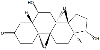 6β,17β-Dihydroxy-5α-androstan-3-one 结构式