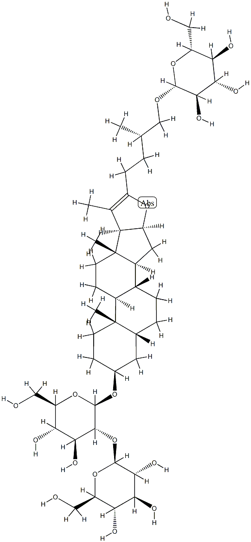 知母皂苷C, 185432-00-2, 结构式