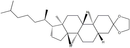 Spiro[1,3-dioxolane-2,3'-[5α]cholestane],1858-14-6,结构式