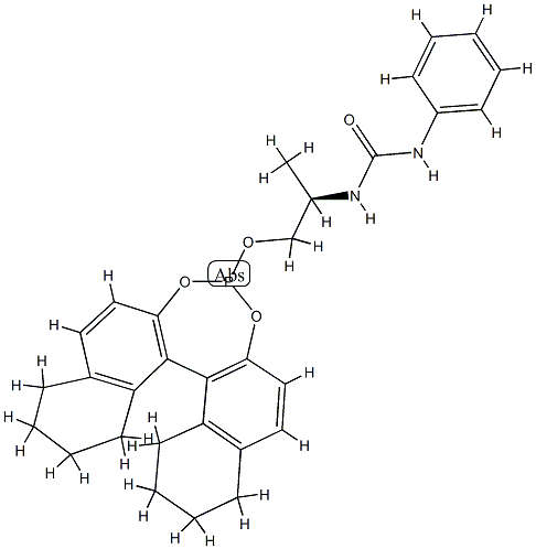 1-{(2R)-1-[(11bR)-8,9,10,11,12,13,14,15-Octahydrodinaphtho[2,1-d:1',2'-f][1,3,2]dioxaphosphepin-4-yloxy]propan-2-yl}-3-phenylurea Structure