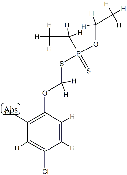 エチルジチオホスホン酸S-[(2,4-ジクロロフェノキシ)メチル]=O-エチル 化学構造式
