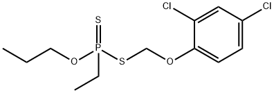 エチルジチオホスホン酸S-[(2,4-ジクロロフェノキシ)メチル]=O-プロピル 化学構造式