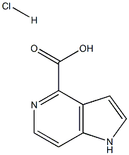 1H-Pyrrolo[3,2-c]pyridine-4-carboxylic acid, hydrochloride (1:1) Struktur