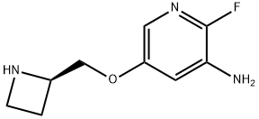 3-Pyridinamine,5-[(2R)-2-azetidinylmethoxy]-2-fluoro-(9CI) 化学構造式