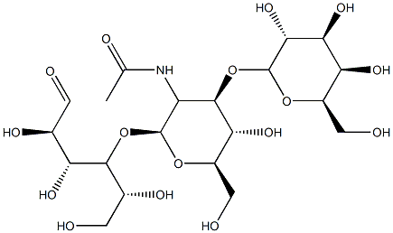 3'alpha-galactosyl-N-acetyllactosamine Struktur