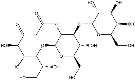 3'alpha-galactosyl-N-acetyllactosamine 化学構造式