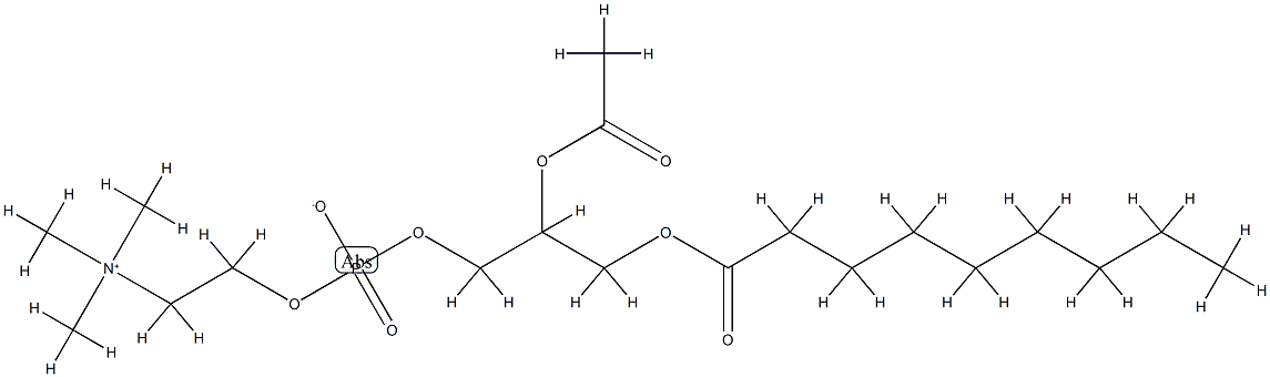 Choline,hydroxide,dihydrogenphosphate,innersalt,esterwith2-aceto-1-nonanoin,DL-(8CI) Structure