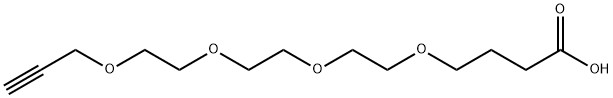 Propargyl-PEG4-(CH2)3-acid Structure