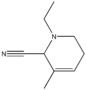 2-Pyridinecarbonitrile,1-ethyl-1,2,5,6-tetrahydro-3-methyl-(9CI) 化学構造式