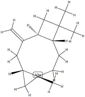 (1S,4α,9α)-6α,10,10-トリメチル-2-メチレントリシクロ[7.2.0.04,6]ウンデカン 化学構造式