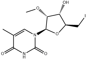 5'-Deoxy-5'-iodo-2'-O-methyl-5-methyluridine,187733-72-8,结构式