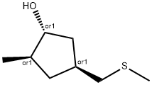 Cyclopentanol, 2-methyl-4-[(methylthio)methyl]-, (1-alpha-,2-ba-,4-ba-)- (9CI) Structure