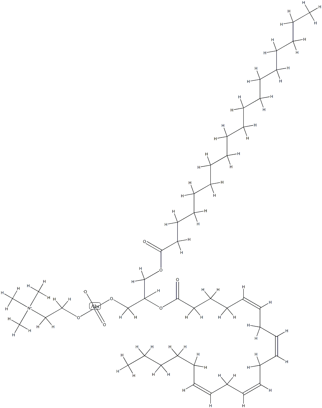 1-stearoyl-2-arachidonylphosphatidylcholine Struktur