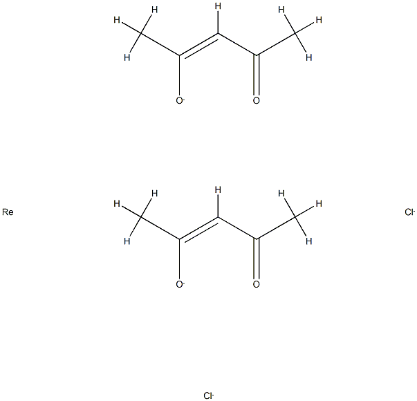 dichlorobis(pentane-2,4-dionato-O,O')rhenium 化学構造式