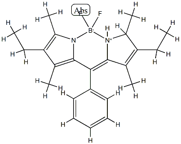 1,3,5,7,8-五甲基-2,6-二乙基-8-苯基-PYRROMETHENE-DIFLUOROBORATE, 189264-25-3, 结构式