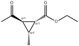 Cyclopropanecarboxylic acid, 2-acetyl-3-methyl-, ethyl ester, (1R,2R,3R)-rel- 结构式