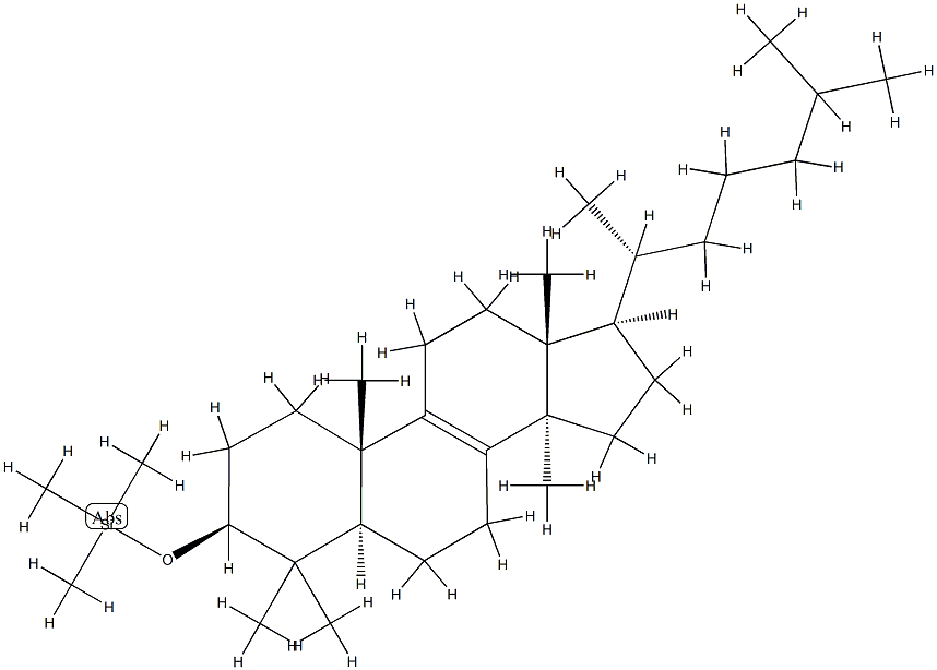 3β-[(Trimethylsilyl)oxy]lanost-8-ene,18985-29-0,结构式