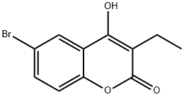 2H-1-Benzopyran-2-one, 6-broMo-3-ethyl-4-hydroxy- Structure